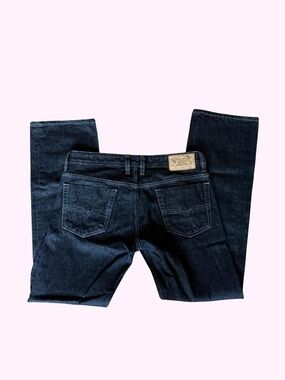 Diesel Viker Jeans Mens 34x32 Blue Wash ORZ29 Stretch Regular Straight Denim